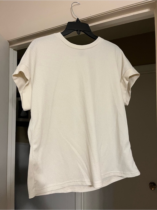 Tops - Men's Cream Waffle Short Sleeve Shirt